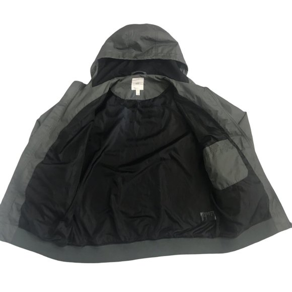 H&M LOGG Hooded Bomber Jacket Coat Green Mens Size Large Drawstring Zip Up - Picture 4 of 8